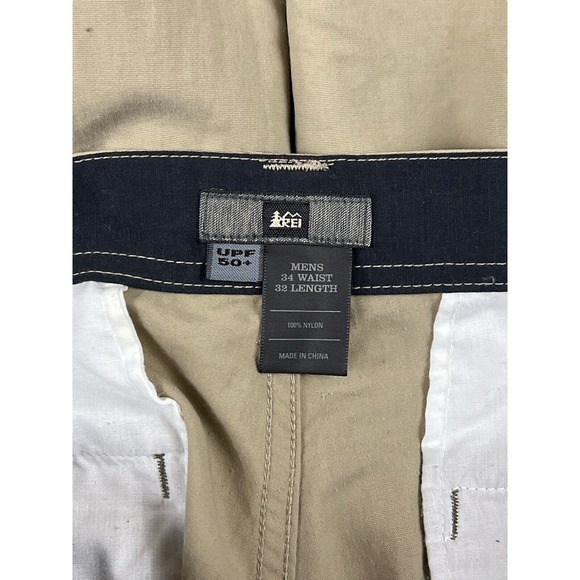 REI UPF 50+ Men Hiking Khaki Pants‎ Sz 34/32 - Picture 3 of 4